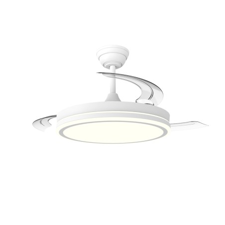 Ventilador LED aspas retráctiles Night Eco Blanco CCT Dim (48W)