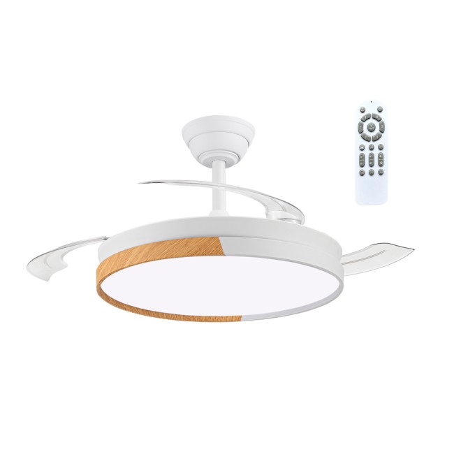Ventilador LED aspas retráctiles Ecoro CCT Dim (48W)