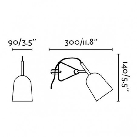 Lámpara con pinza/clip Studio