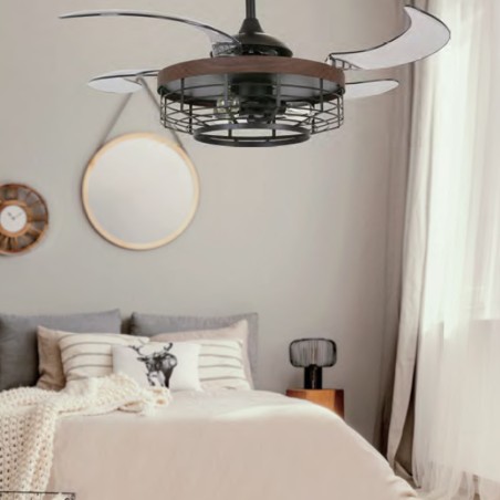 Ventilador de techo aspas retráctiles con luz Montclair (3 luces)
