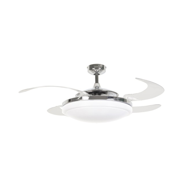 Ventilador de aspas retráctiles con luz Evo2