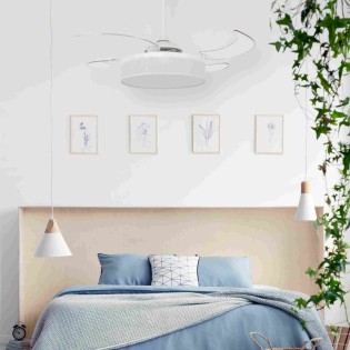 Ventilador de aspas retráctiles con luz Fraser