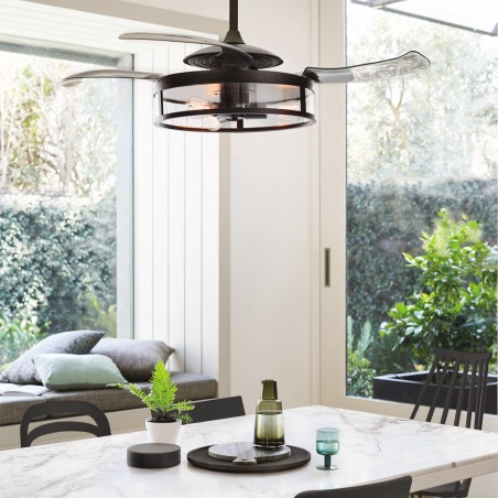 Ventilador de techo aspas retráctiles con luz Classic (3 luces)