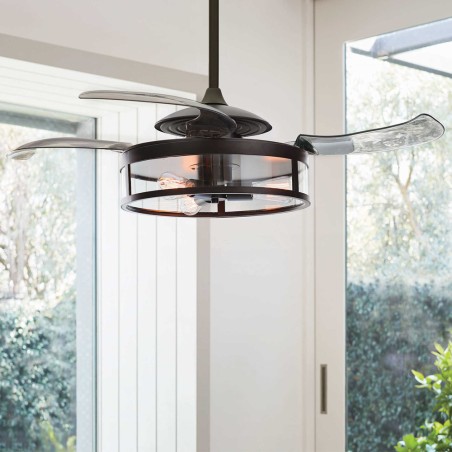 Ventilador de techo aspas retráctiles con luz Classic (3 luces)