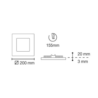 Downlight LED NOVO LUX Extraplano (12W)