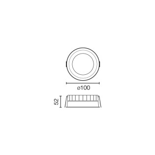 Empotrable de techo LED para baños Croc (9W)