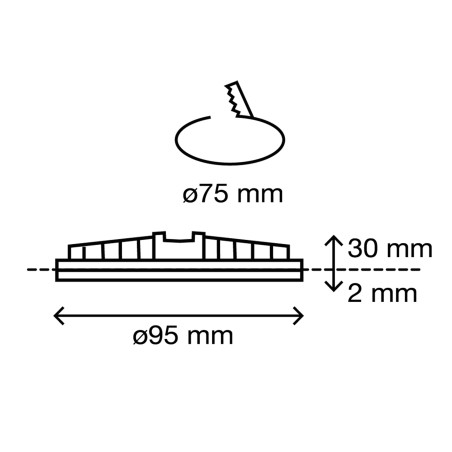 Downlight LED redondo Kairo (6W)