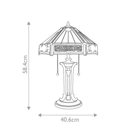 Lámpara de mesa Tiffany Indus