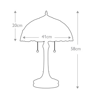 Lámpara de mesa Tiffany Larissa