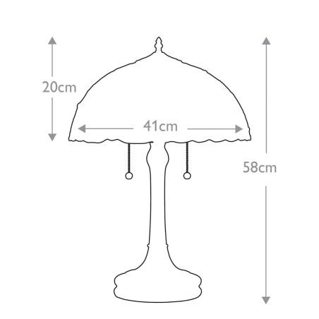 Lámpara de mesa Tiffany Larissa