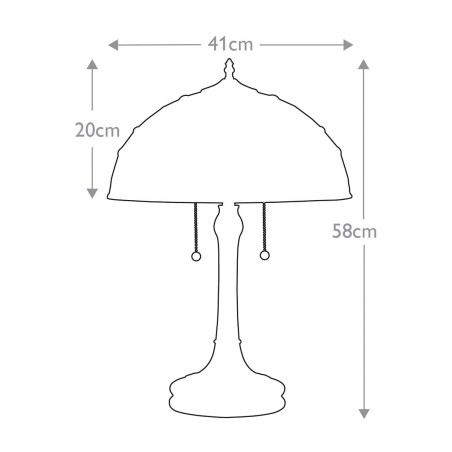 Lámpara de mesa Tiffany Kami