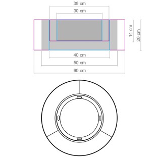 Plafón de techo Indiana (3 luces)