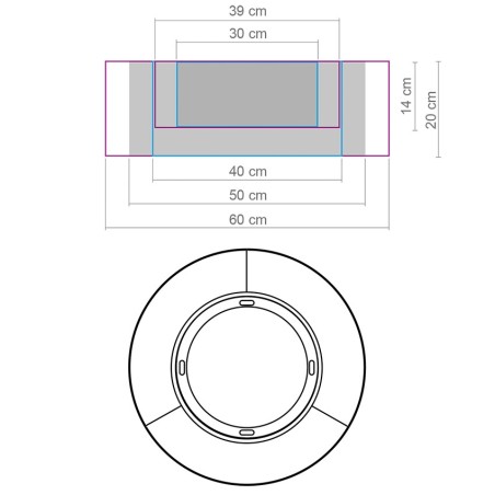 Plafón de techo Indiana (3 luces)