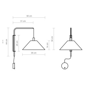 Aplique de pared Clásica Arco II