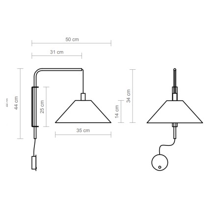 Aplique de pared Clásica Arco II