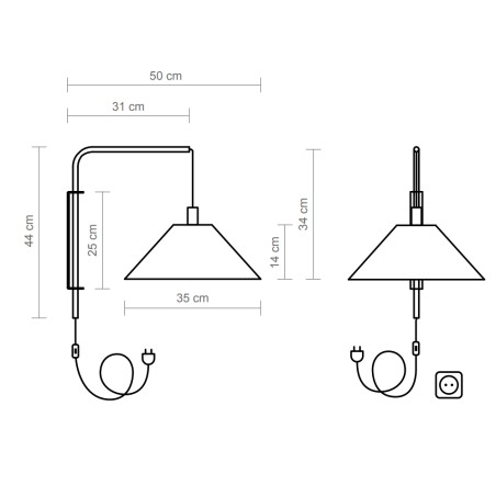 Aplique de pared Clásica Arco
