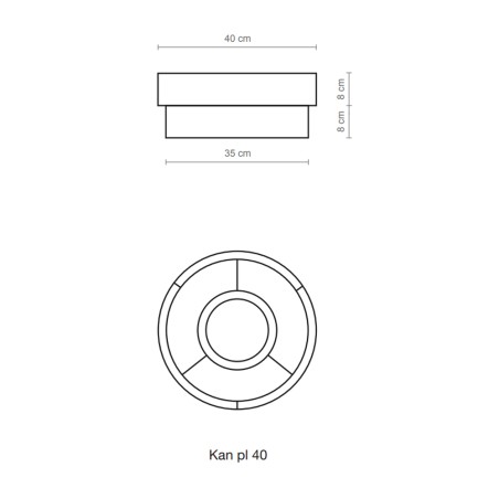 Plafón de techo Kan Rafia (3 luces)