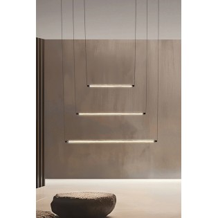 Lampara colgante LUMINA 1200 1L horizontal negro