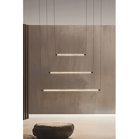 Lampara colgante LUMINA 1200 1L horizontal negro