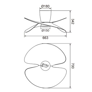 Ventilador de techo LED Ona CCT Dim (18W)