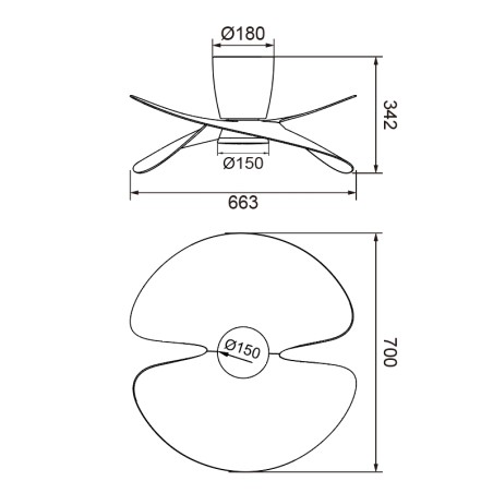 Ventilador de techo LED Ona CCT Dim (18W)
