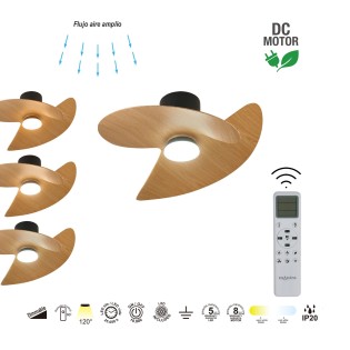 Ventilador de techo LED Ona CCT Dim (18W)