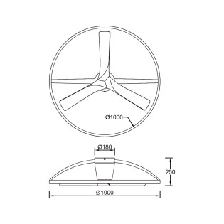 Ventilador de techo LED Nepal II CCT Dim (44W)