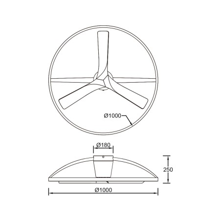 Ventilador de techo LED Nepal II CCT Dim (44W)