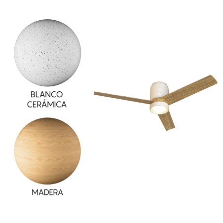 Ventilador de techo LED Cerámica CCT Dim (20W)