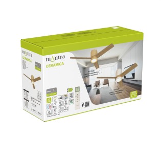 Ventilador de techo LED Cerámica CCT Dim (20W)