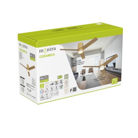 Ventilador de techo LED Cerámica CCT Dim (20W)