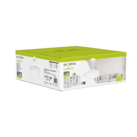 Ventilador LED aspas desplegables Luna S CCT Dim (30W)
