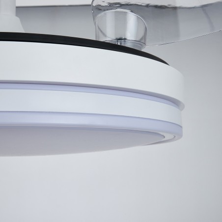 Ventilador LED aspas desplegables Luna S CCT Dim (30W)