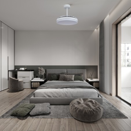 Ventilador LED aspas desplegables Luna M CCT Dim (36W)