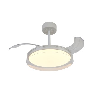 Ventilador LED aspas desplegables Glass Fan CCT Dim (36W)