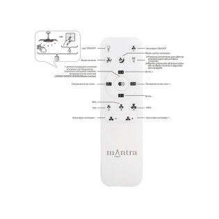 Ventilador LED con aspas desplegables Aloha II CCT Dim (40W)