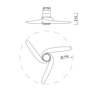Ventilador de techo LED Groenland XS CCT Dim (24W)
