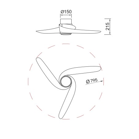 Ventilador de techo LED Groenland XS CCT Dim (24W)