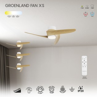 Ventilador de techo LED Groenland XS CCT Dim (24W)