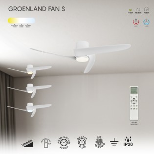 Ventilador de techo LED Groenland S CCT Dim (24W)