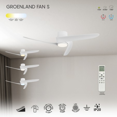 Ventilador de techo LED Groenland S CCT Dim (24W)