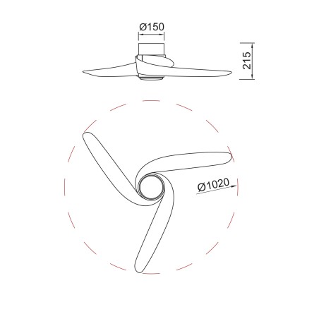 Ventilador de techo LED Groenland S CCT Dim (24W)