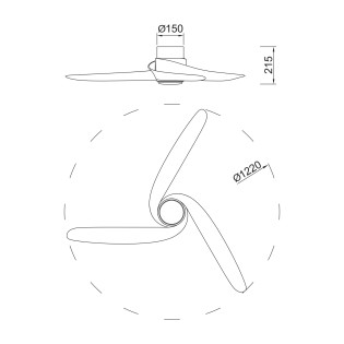 Ventilador de techo LED Groenland M CCT Dim (24W)