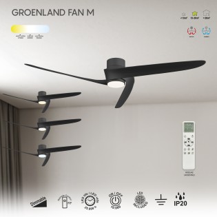 Ventilador de techo LED Groenland M CCT Dim (24W)