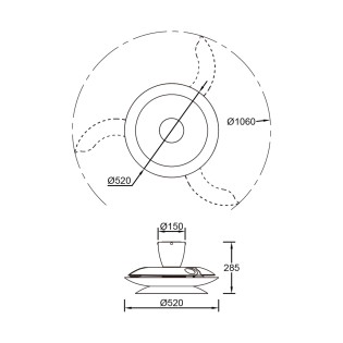 Ventilador LED aspas desplegables Patagonia CCT Dim (20W)