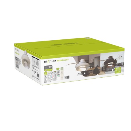 Ventilador LED aspas desplegables Aconcagua CCT Dim (20W)