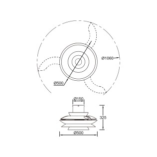 Ventilador LED aspas desplegables Aconcagua CCT Dim (20W)