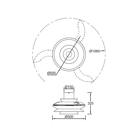 Ventilador LED aspas desplegables Aconcagua CCT Dim (20W)