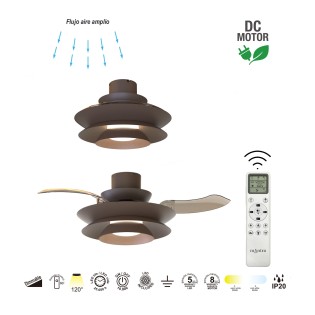 Ventilador LED aspas desplegables Aconcagua CCT Dim (20W)