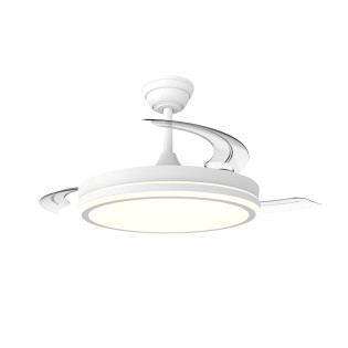 Ventilador LED aspas retráctiles Night Evo M Blanco CCT Dim (60W)